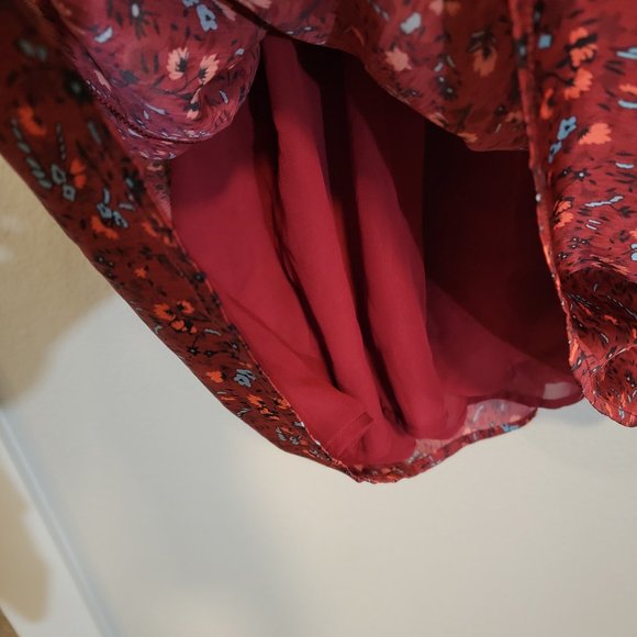 NWT Lush Floral Dress in Wine Color Size XL - Picture 2 of 6
